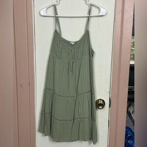 Garage Kiara Babydoll Mini Dress Green Women’s Medium